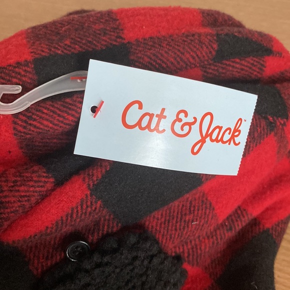CAT & JACK | Flannel & faux Sherpa hat - Picture 2 of 2